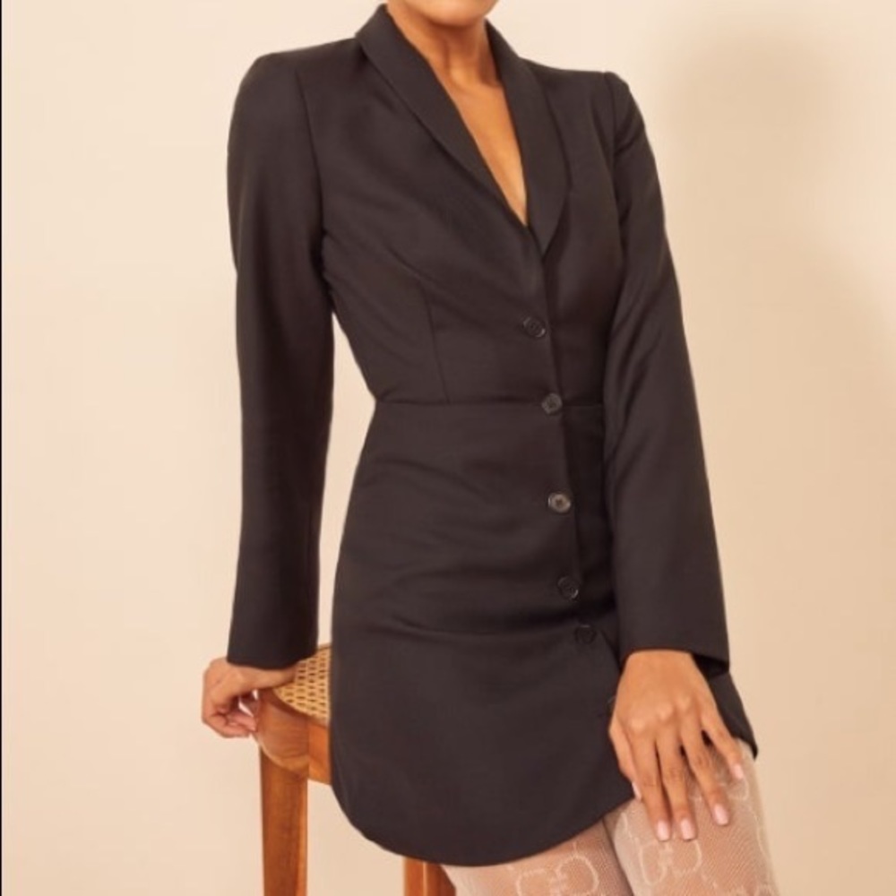Reformation cut out suit dress